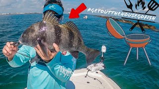 Black Drum catch and cook Mayport Jetty fishing [upl. by Darrick14]