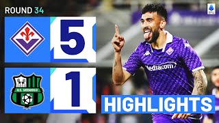 FIORENTINASASSUOLO 51  HIGHLIGHTS  Goals galore in Florence  Serie A 202324 [upl. by Swanhilda459]