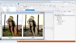 Visual Studio  Convert a color image into Sepia in C [upl. by Inva]