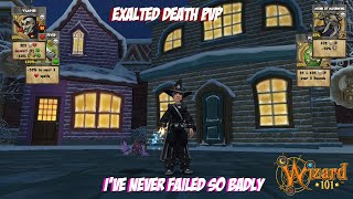 Wizard101 Exalted Death PVP Wrong Setup Full Send [upl. by Taam117]