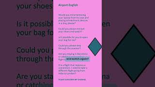 Airport English1 shorts video viralvideo english ielts language trending vocab youtubeshort [upl. by Liamsi881]