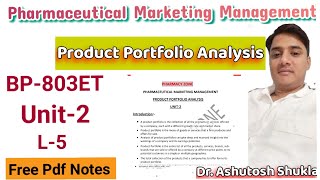 Product Portfolio AnalysisPharmaceutical MarketingBPharma 8th Sem [upl. by Franciska]