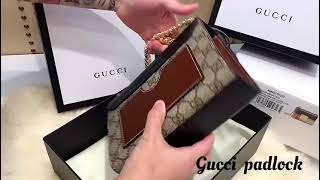 Gucci Padlock bag unboxing Review [upl. by Enneillij]