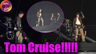 Tom Cruises CRAZY STUNT on the roof of Stade de France at Olympics closing ceremony [upl. by Nawrocki]