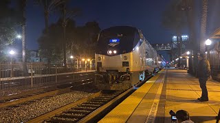 Railfanning Fullerton CA 1029 ft Amtrak Metrolink BNSF Hornshows SW Chief Warbonnet and more [upl. by Genovera666]