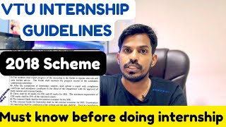 VTU 2018 SCHEME INTERNSHIP GUIDELINES  MUST KNOW BEFORE DOING INTERNSHIPS [upl. by Mendie]