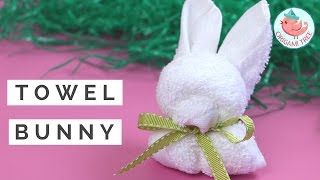 Easter Crafts  How to Fold A Towel Bunny Rabbit  Animal Towel Folding Tutorial [upl. by Rayna]