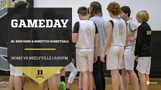 Middle School Dons amp Donettes vs Neelyville Basketball [upl. by Grearson]