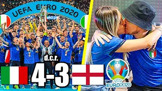 ITALIA vs INGHILTERRA 43  CAMPIONI D EUROPA EURO 2020 REAZIONE ai RIGORI [upl. by Euqinna]