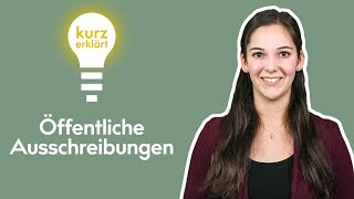 Öffentliche Ausschreibungen  Kurz erklärt 1  BI MEDIEN [upl. by Crisey211]