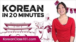 Learn Korean in 20 Minutes  ALL the Basics You Need [upl. by Mcgannon841]