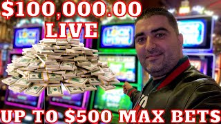 🔴100000 High Limit Live Stream Slot Play amp 500 Max Bets [upl. by Bopp]