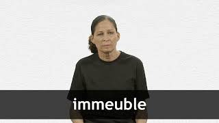 How to pronounce IMMEUBLE in French [upl. by Koffler]