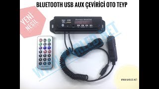 BLUETOOTH ARAÇ AUX USB DÖNÜŞTÜRÜCÜ OTO TEYP DİJİTAL GÖSTERGELİ MP3 USB SD KART ÇEVİRİCİ İNCELEME [upl. by Helge]