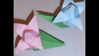 🌷 TULIPÁN 🌷 de papel  Origami FÁCIL  PASO A PASO [upl. by Georgie]