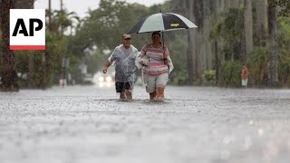 Floridas 2024 hurricane season arrives with rainy deluge [upl. by Cynthie600]