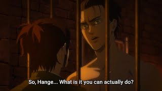 Eren Scares The ht Out of Hange Eren was about to Transform on Her  Attack on Titan Season 4 [upl. by Elyssa984]