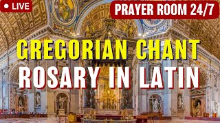 🔴 Gregorian Chant Rosary in Latin Prayer Room ✝︎ Sanctum Rosarium in Chant ✝︎ Latin Rosary [upl. by Charbonnier734]