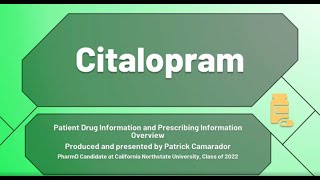 Citalopram  Drug Information Overview [upl. by Rori836]