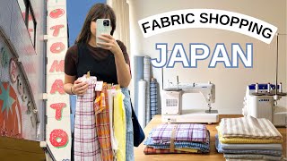 Fabric shopping in Japan  Nippori Fabric Town 🇯🇵 [upl. by Aerdua]