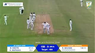 CSA 4Day Series  Dafabet Warriors vs DP World Lions  Division 1  Day 3 [upl. by Ynaiffit584]