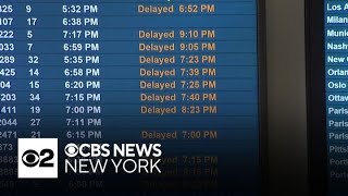 Major delays continue at Newark Liberty Airport following radar issue [upl. by Jo]