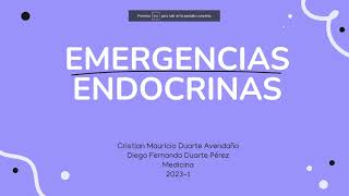 Emergencias endocrinas y Valvulopatía aortica [upl. by Cosenza]