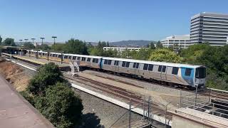 Incoming 8 Car YL SFO airport train Arriving at Concord Station on platform 2 [upl. by Ttimme]