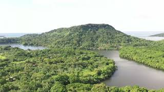 Drone Aerial video of Nett in the island garden of Pohnpei State FSM [upl. by Lednew]