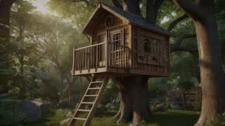 BUILD A TREE HOUSE IN THE FOREST  SURVIVAL SHELTER  BUSHCRAFT [upl. by Arlo]