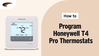 How to Program Honeywell T4 Pro thermostats [upl. by Will]