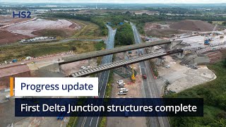 HS2 completes first viaduct structures at Delta Junction [upl. by Nywde]