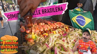 Comiendo COMIDA CALLEJERA en las calles de Sao Paulo  La garnacha que apapacha [upl. by Adneral170]