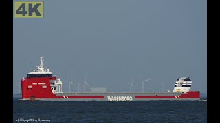 EGBERT WAGENBORG  Shipspotting Germany 🇩🇪 IMO 9802695  River Elbe near City Otterndorf  4K VIDEO [upl. by Lorrie]