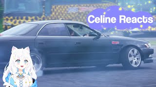 celine reacts to offlinetv tries drifting [upl. by Akeryt]