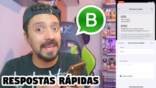 🟢 FACILITE SEU ATENDIMENTO COMO FUNCIONA AS RESPOSTAS RÁPIDAS DO WHATSAPP BUSINESS [upl. by Pulling448]