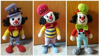 Amigurumi • Meine gehäkelten Clowns  Julebuergerfee [upl. by Dahaf]