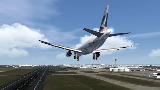 WOW Cathay Pacific Airbus A320 CRASHES at Heathrow Airport [upl. by Mattah]