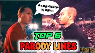 6 PARODY LINES IN FLIPTOP😂😂 fliptopbattles [upl. by Larok]