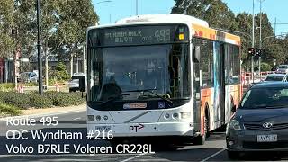 CDC Wyndham 216 Volvo B7RLE Volgren CR228L [upl. by Kipper]