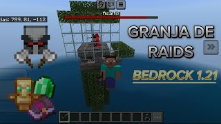 🔥LA MEJOR GRANJA DE RAIDS Minecraft Bedrock 121🔥 [upl. by Kcered47]