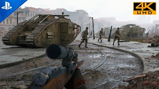 Specters of War  Immersive Realistic Ultra Graphics Gameplay 4K PS5 60FPS Battlefield 1 [upl. by Aratak]