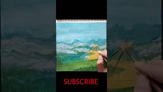 Hill View Resort Sajek Painting  Youtube Shorts viral art [upl. by Feinberg]