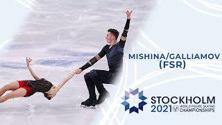 Mishina  Galliamov FSR  Pairs Short Program  ISU Figure Skating World Championships [upl. by Sukramal459]