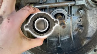 Throwout bearing replacement in 2 minutes  VW Bus or Bug  Ep15 [upl. by Gabbie]