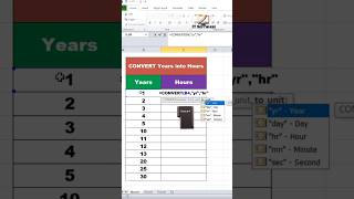 Convert Years into Hours in Excel 🔥  Excel for Fresher  excel short ITSoftwares [upl. by Peony]