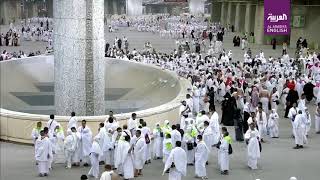 Hajj pilgrims symbolically ‘stone devil’ in last major ritual [upl. by Langer118]