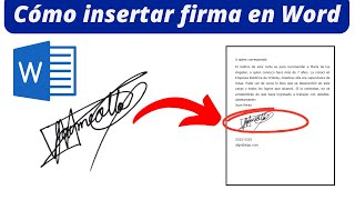 Insertar firma escrita a mano en Word actualizado [upl. by Ayotl]