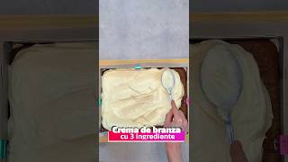 Crema de branza cu 3 ingrediente crema Crema prajituri [upl. by Yorgos]