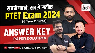 PTET Answer Key 2024 4 Year  PTET Exam Paper Solution 2024 4 Year Course  PTET Exam 2024 [upl. by Mannes]